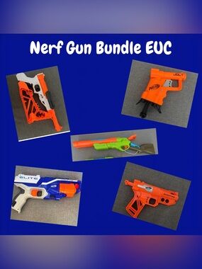 Nerf Gun 5 piece Bundle EUC